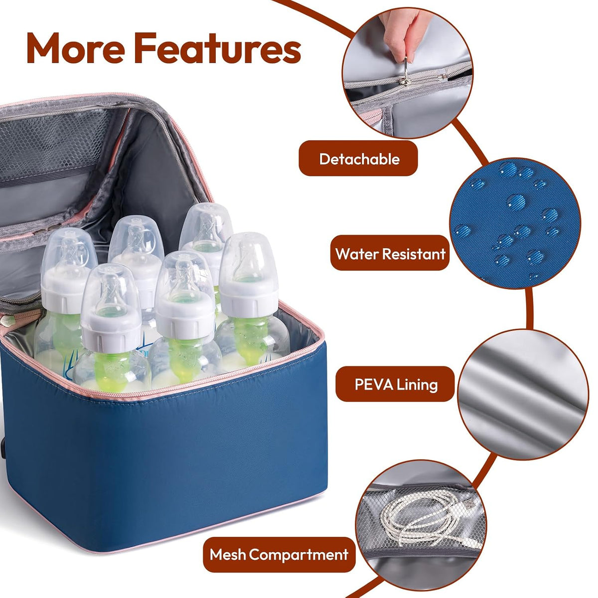 Breastmilk Cooler Bag (Stripe)