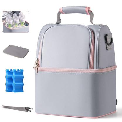 Breastmilk Cooler Bag (Stripe)