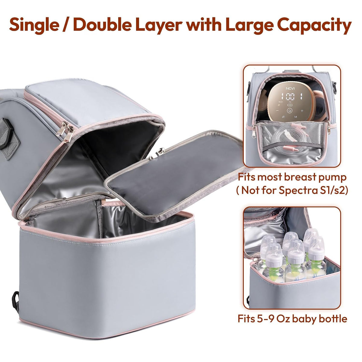 Breastmilk Cooler Bag (Stripe)