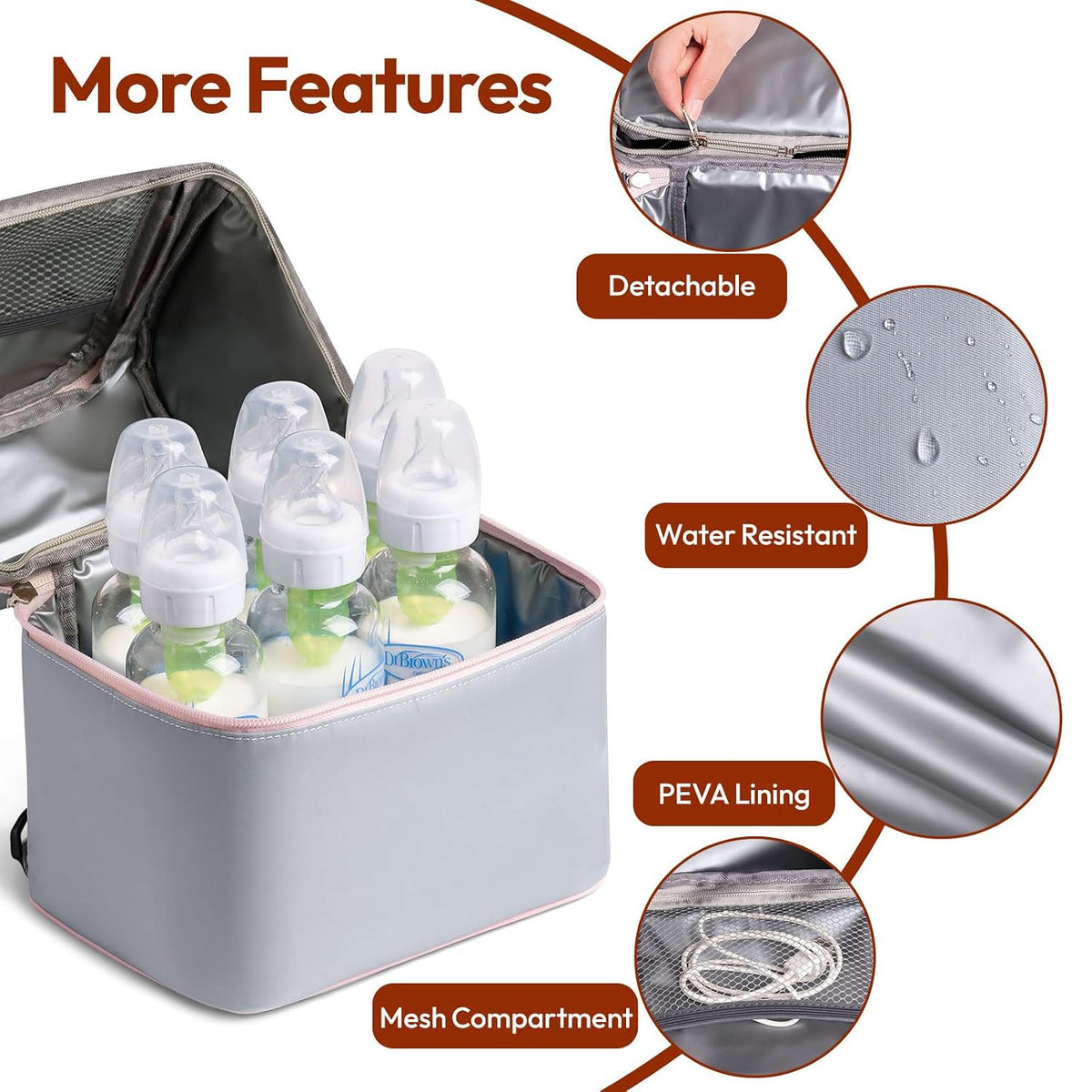 Breastmilk Cooler Bag (Stripe)