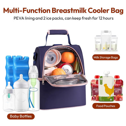 Breastmilk Cooler Bag (Stripe)
