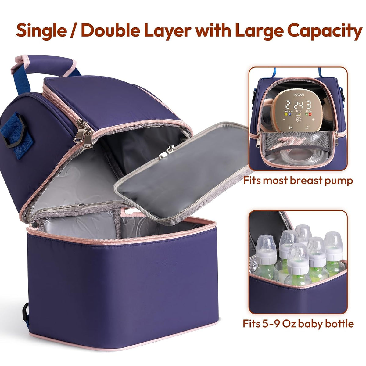 Breastmilk Cooler Bag (Stripe)