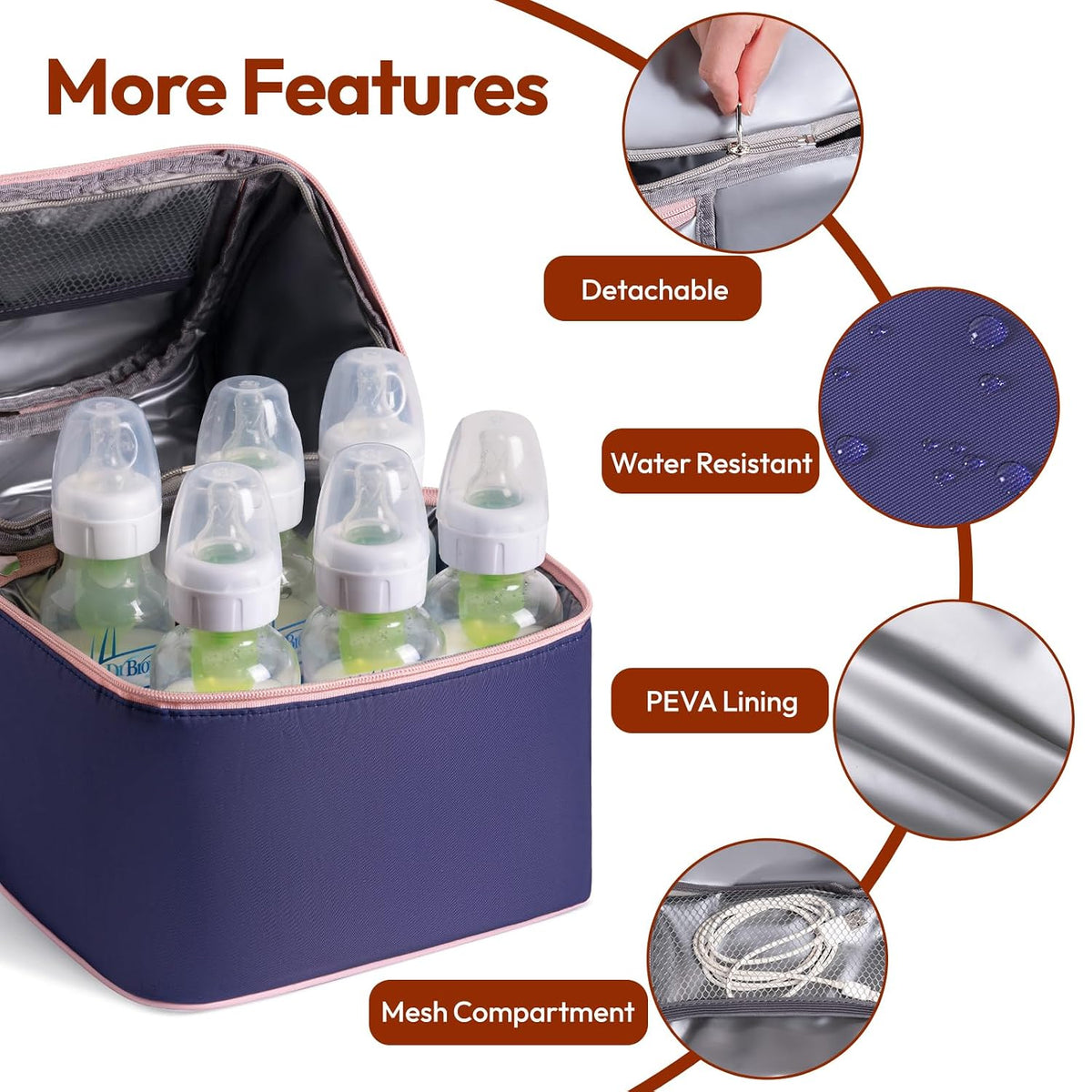 Breastmilk Cooler Bag (Stripe)
