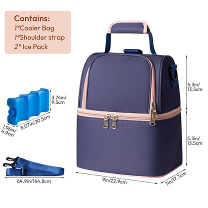 Breastmilk Cooler Bag (Stripe)