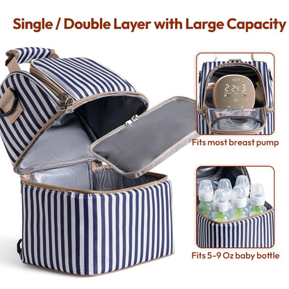 Breastmilk Cooler Bag (Stripe)