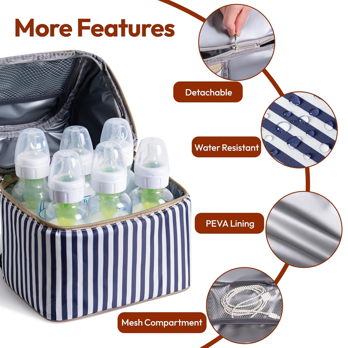 Breastmilk Cooler Bag (Stripe)