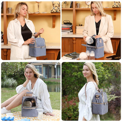 Breastmilk Cooler Bag (Stripe)