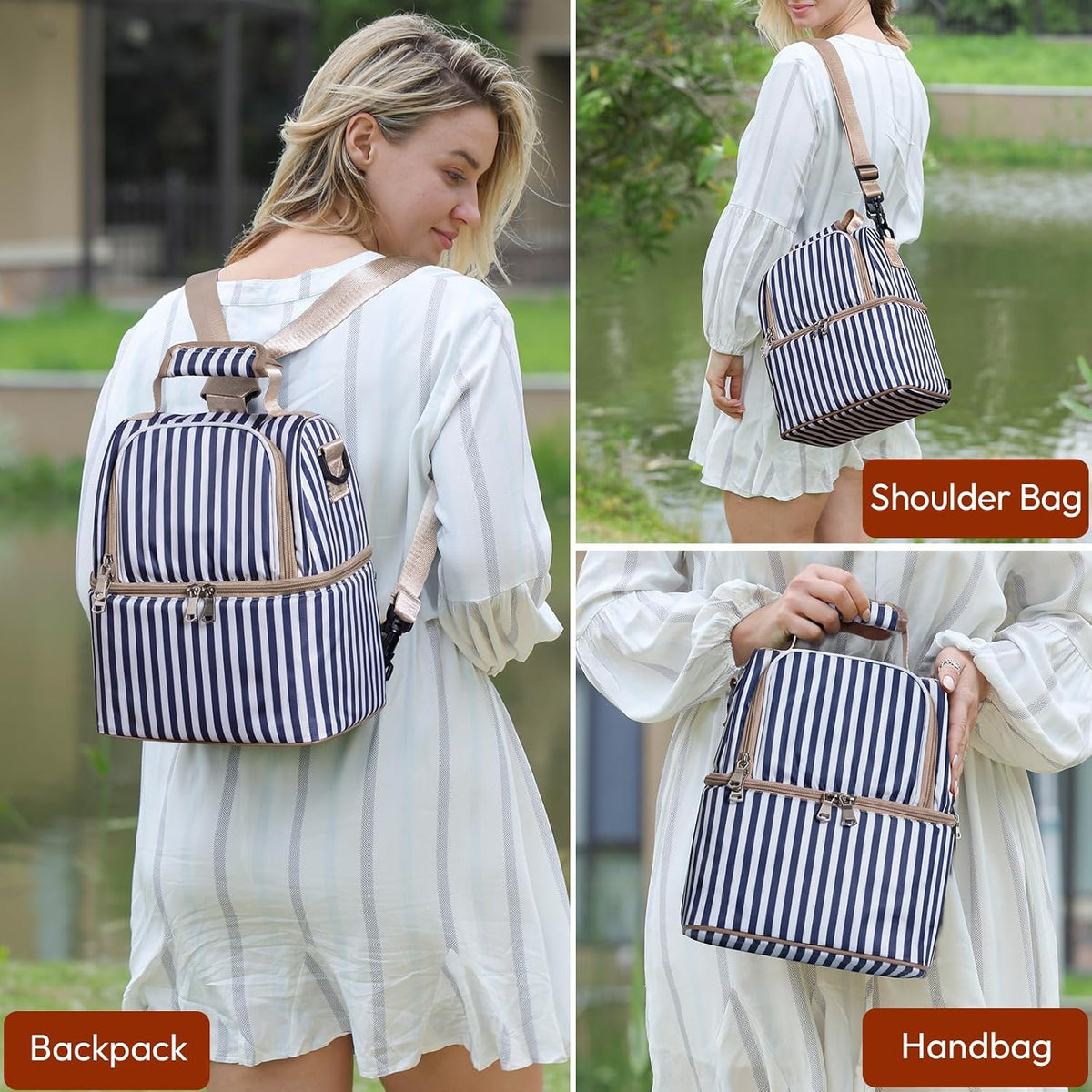 Breastmilk Cooler Bag (Stripe)