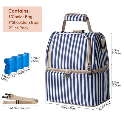 Breastmilk Cooler Bag (Stripe)