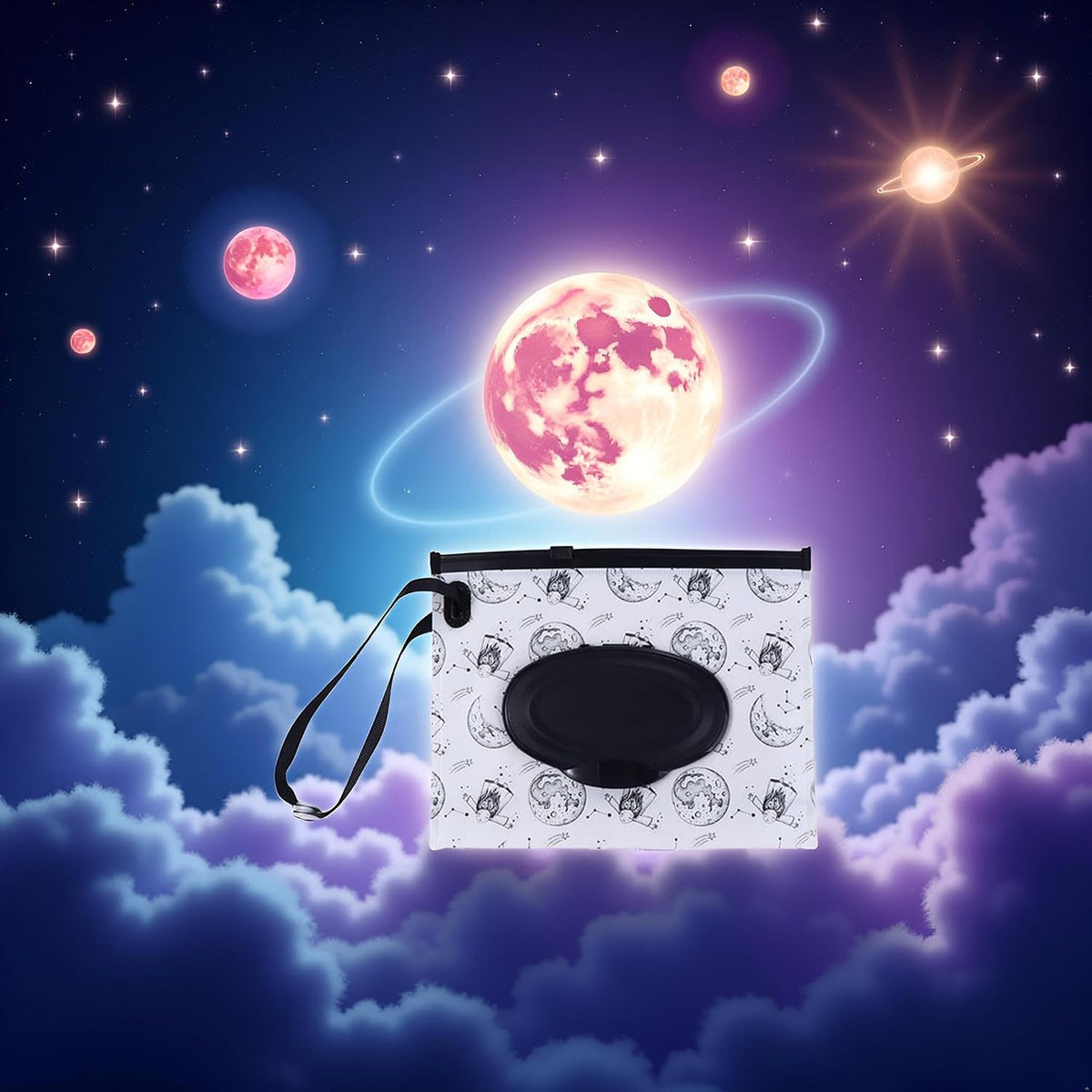 Wet Wipes Box Cute Clamshell Wipes Case Reusable Travel Refillable Portable Wipes Container Diaper Wipe Holders