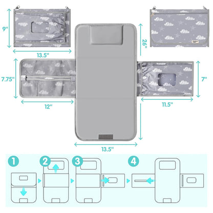 Portable Diaper Changing Pad, Foldable Travel Changing Mat