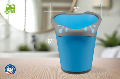 Baby Bath Rinse Cup with Soft Silicone Edge - Tear Free Shampoo Rinser for Babies, Toddlers, Kids - 27 oz Large Capacity Waterfall Pourer, Easy Grip Handle, BPA Free, Made in USA