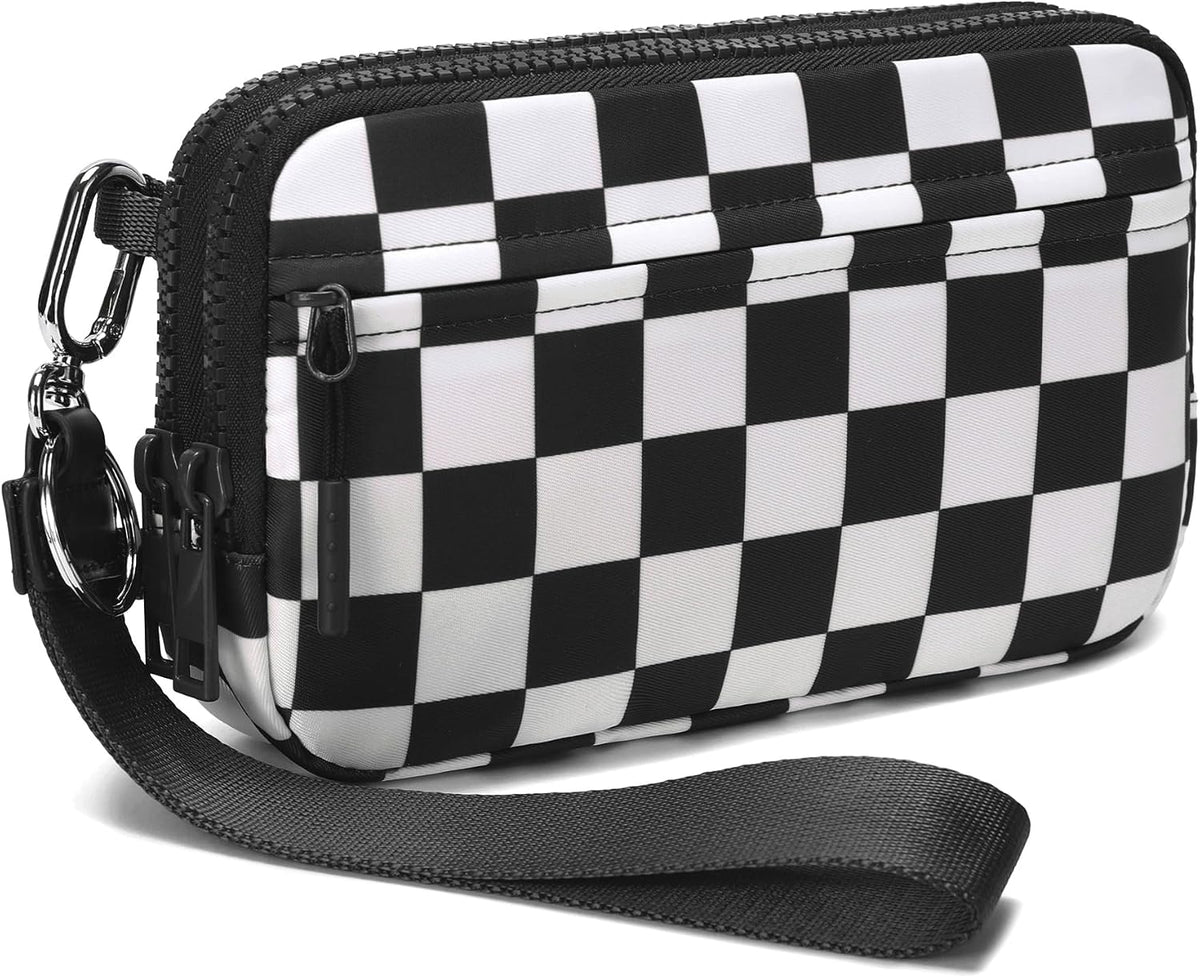 Wristlet wallets for Women RFID crossbody bags with 4 Zippers
