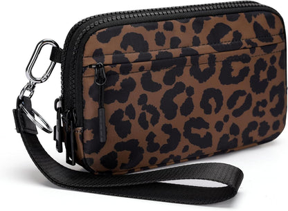 Wristlet wallets for Women RFID crossbody bags with 4 Zippers