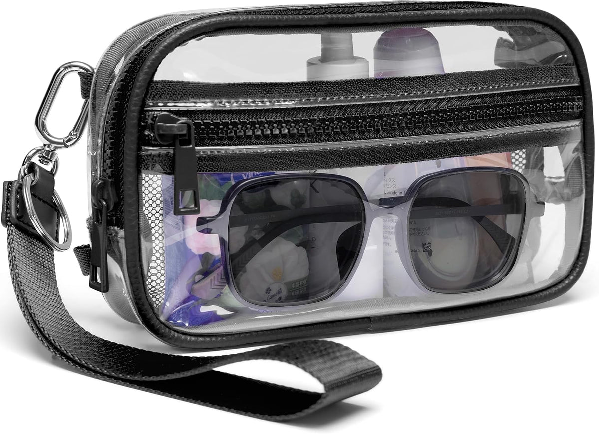 Wristlet wallets for Women RFID crossbody bags with 4 Zippers