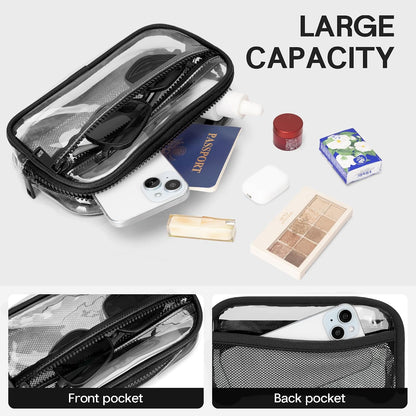 Wristlet wallets for Women RFID crossbody bags with 4 Zippers