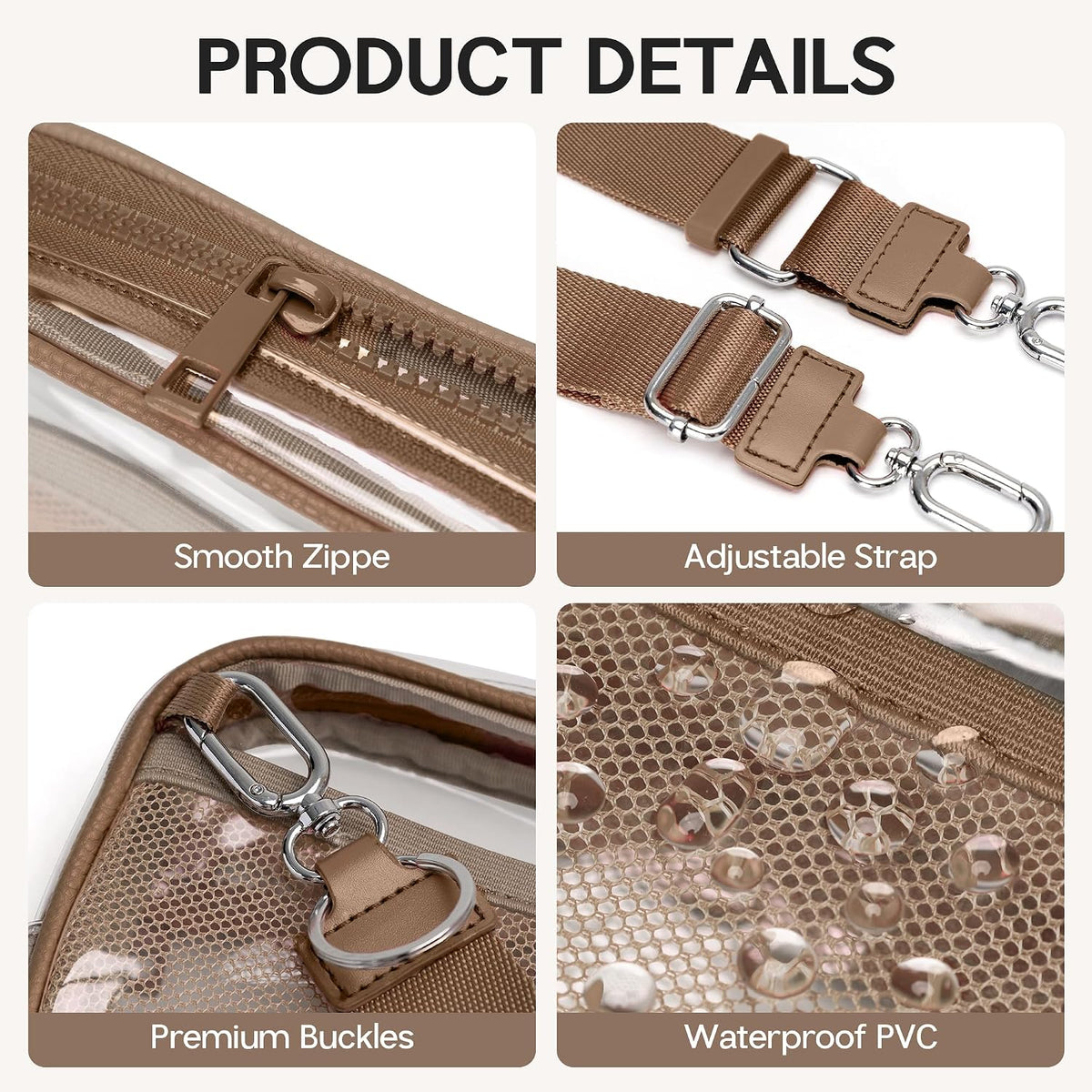 Wristlet wallets for Women RFID crossbody bags with 4 Zippers