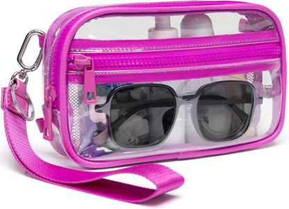 Wristlet wallets for Women RFID crossbody bags with 4 Zippers