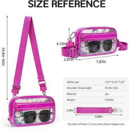 Wristlet wallets for Women RFID crossbody bags with 4 Zippers