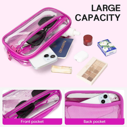 Wristlet wallets for Women RFID crossbody bags with 4 Zippers