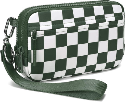 Wristlet wallets for Women RFID crossbody bags with 4 Zippers