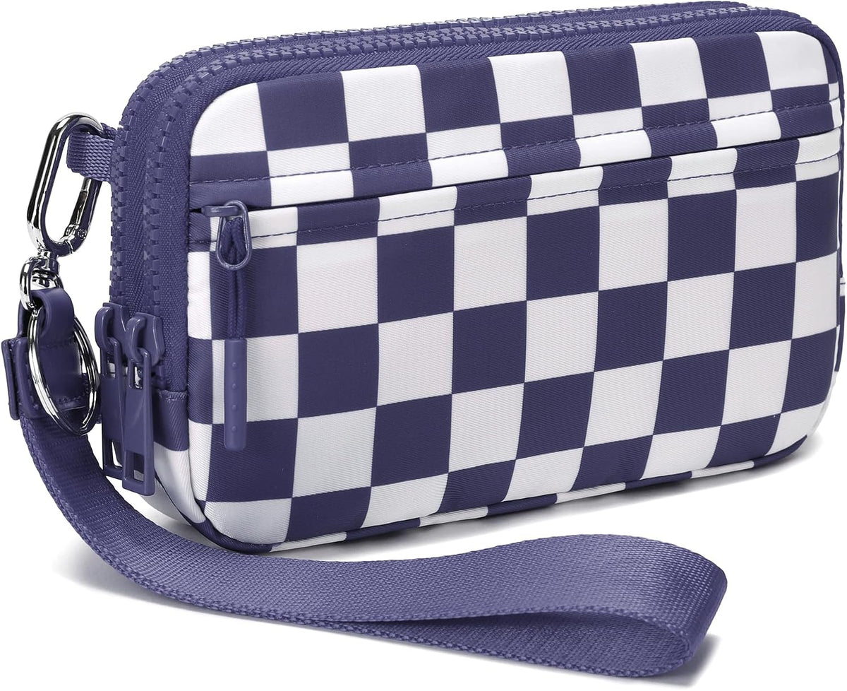 Wristlet wallets for Women RFID crossbody bags with 4 Zippers