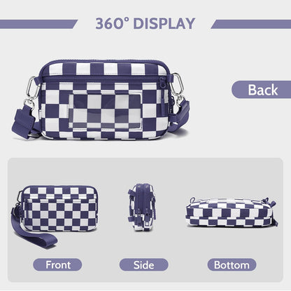 Wristlet wallets for Women RFID crossbody bags with 4 Zippers