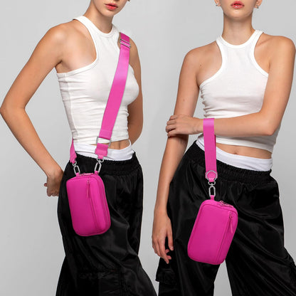 Wristlet wallets for Women RFID crossbody bags with 4 Zippers