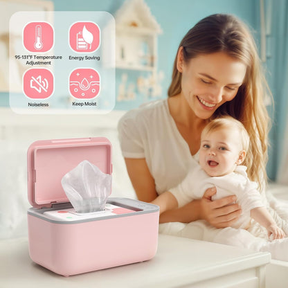 Baby Wipe Warmer with Surround Heating, Large Capacity, White