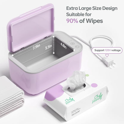 Baby Wipe Warmer with Surround Heating, Large Capacity, White