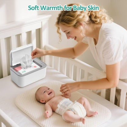 Baby Wipe Warmer with Surround Heating, Large Capacity, White