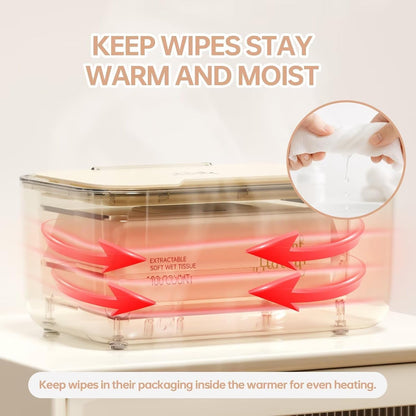 Baby Wipe Warmer with Surround Heating, Large Capacity, White