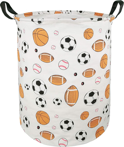 Kids Laundry Hamper Clothes Gift Basket Storage Laundry Baskets Organizer Bin with Handles for Nursery Room (Excavator)