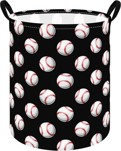 Kids Laundry Hamper Clothes Gift Basket Storage Laundry Baskets Organizer Bin with Handles for Nursery Room (Excavator)