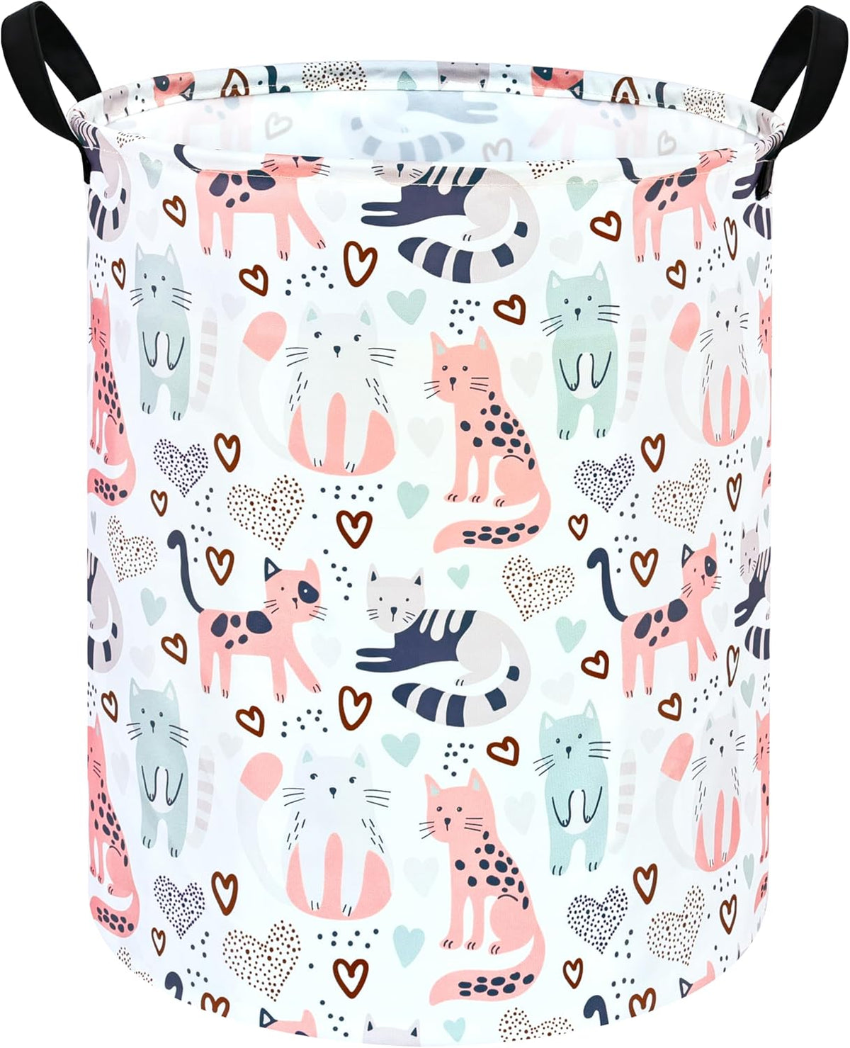 Kids Laundry Hamper Clothes Gift Basket Storage Laundry Baskets Organizer Bin with Handles for Nursery Room (Excavator)