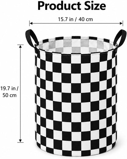 Kids Laundry Hamper Clothes Gift Basket Storage Laundry Baskets Organizer Bin with Handles for Nursery Room (Excavator)