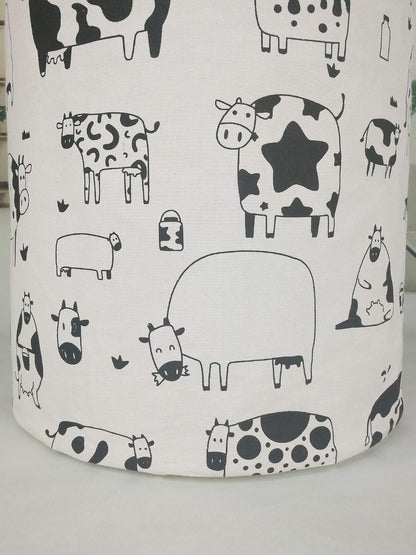 Kids Laundry Hamper Clothes Gift Basket Storage Laundry Baskets Organizer Bin with Handles for Nursery Room (Excavator)