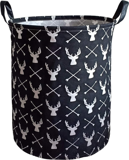Kids Laundry Hamper Clothes Gift Basket Storage Laundry Baskets Organizer Bin with Handles for Nursery Room (Excavator)