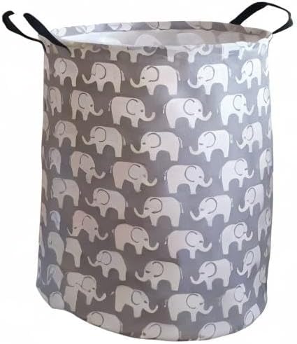 Kids Laundry Hamper Clothes Gift Basket Storage Laundry Baskets Organizer Bin with Handles for Nursery Room (Excavator)