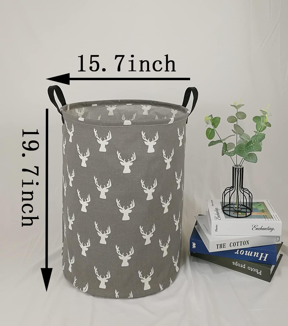 Kids Laundry Hamper Clothes Gift Basket Storage Laundry Baskets Organizer Bin with Handles for Nursery Room (Excavator)