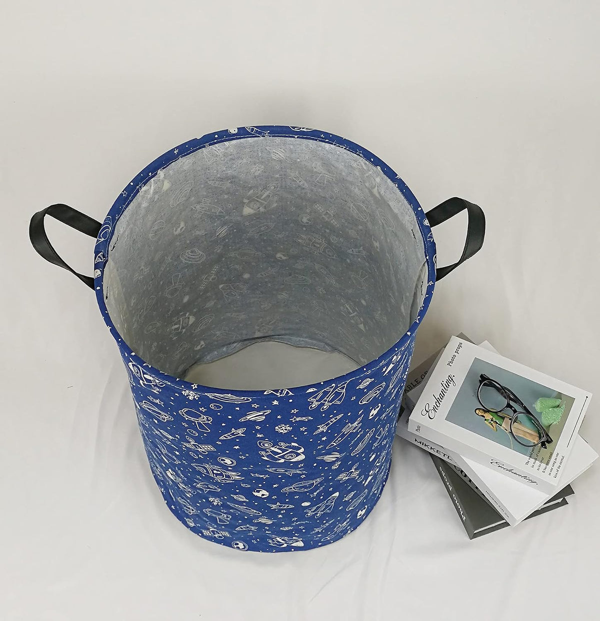 Kids Laundry Hamper Clothes Gift Basket Storage Laundry Baskets Organizer Bin with Handles for Nursery Room (Excavator)