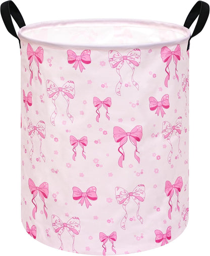 Kids Laundry Hamper Clothes Gift Basket Storage Laundry Baskets Organizer Bin with Handles for Nursery Room (Excavator)