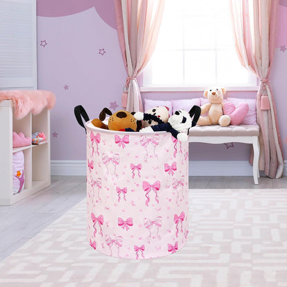 Kids Laundry Hamper Clothes Gift Basket Storage Laundry Baskets Organizer Bin with Handles for Nursery Room (Excavator)