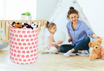Kids Laundry Hamper Clothes Gift Basket Storage Laundry Baskets Organizer Bin with Handles for Nursery Room (Excavator)
