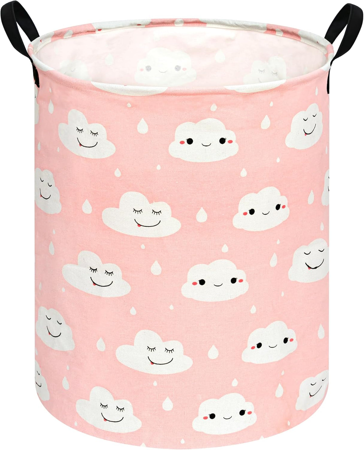 Kids Laundry Hamper Clothes Gift Basket Storage Laundry Baskets Organizer Bin with Handles for Nursery Room (Excavator)