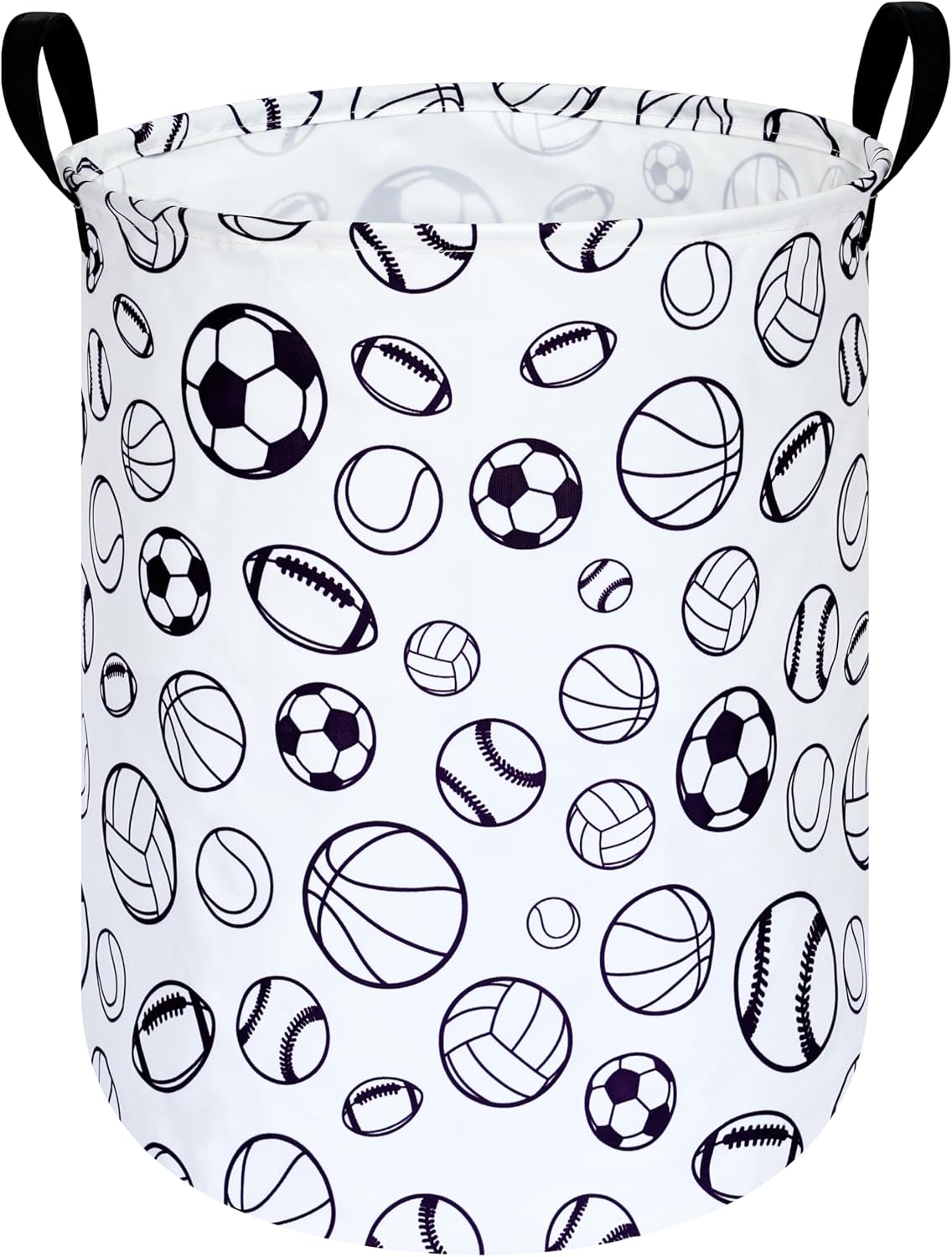 Kids Laundry Hamper Clothes Gift Basket Storage Laundry Baskets Organizer Bin with Handles for Nursery Room (Excavator)