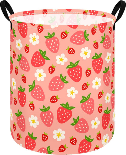 Kids Laundry Hamper Clothes Gift Basket Storage Laundry Baskets Organizer Bin with Handles for Nursery Room (Excavator)
