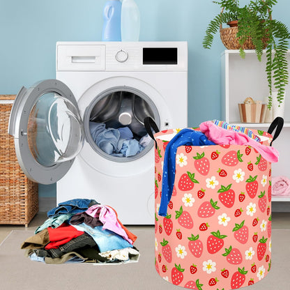 Kids Laundry Hamper Clothes Gift Basket Storage Laundry Baskets Organizer Bin with Handles for Nursery Room (Excavator)
