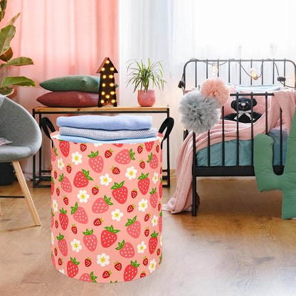 Kids Laundry Hamper Clothes Gift Basket Storage Laundry Baskets Organizer Bin with Handles for Nursery Room (Excavator)
