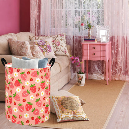 Kids Laundry Hamper Clothes Gift Basket Storage Laundry Baskets Organizer Bin with Handles for Nursery Room (Excavator)